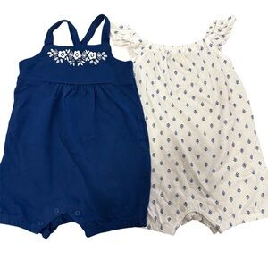 The Children's Place Boho Sleeveless Cotton Summer Rompers with Snap Closure
